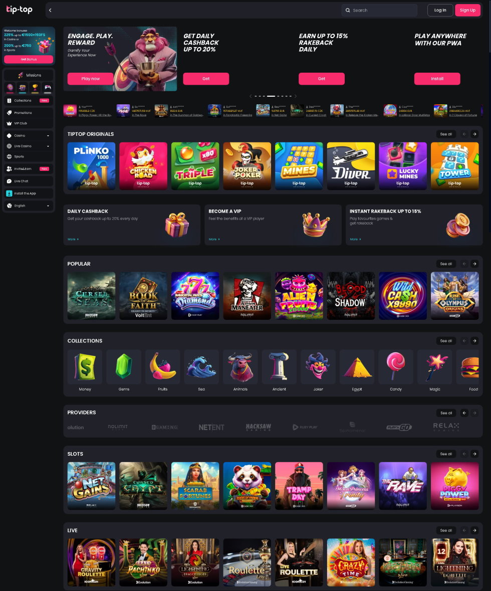 Tip Top Bet Casino